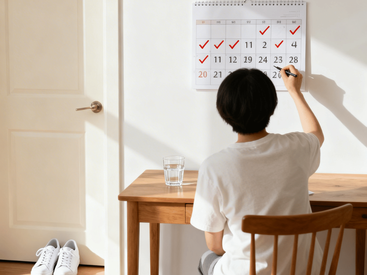 Pequenos passos repetidos com calma viram constância.